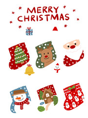 크리스마스 산타 루돌프 오너먼트 양말 선물 12월 겨울