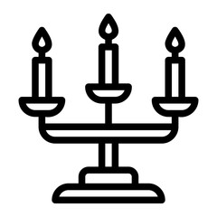 candle line icon