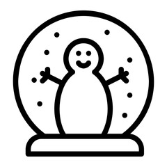 snowball line icon
