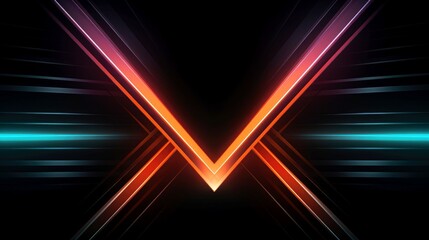 Obraz premium Abstract multicolor neon glowing line, Technology background