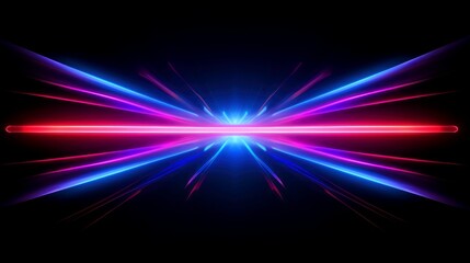 Abstract multicolor neon glowing line, Technology background