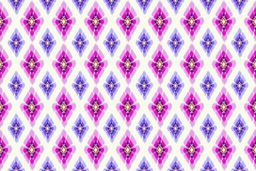 Ikat ethnic pattern seamless. seamless pattern. Design for fabric, curtain, background, carpet, wallpaper, clothing, wrapping, Batik, fabric, pillow, textile,card,pattern sty