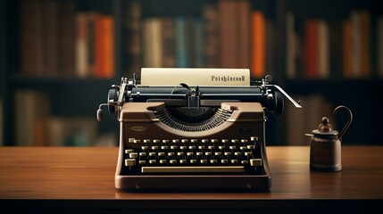 Fototapeta na wymiar a typewriter on a table