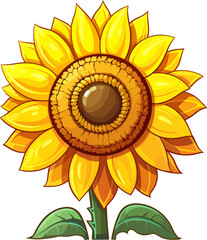 Fototapeta premium Funny sun Flower Illustration 
