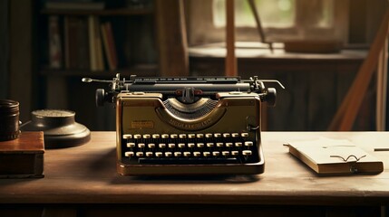 Fototapeta na wymiar a typewriter on a table