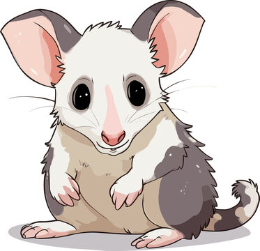 Virginia Opossum Illustration 