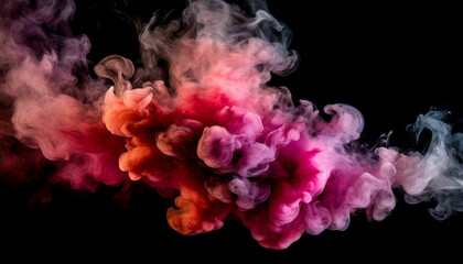 Colorful Smoke Against a Dark Background