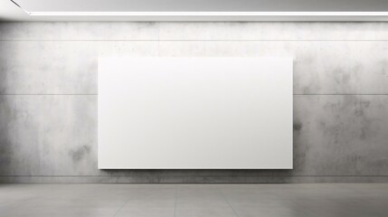 a white wall with a white square