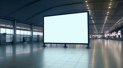 a large screen in a building