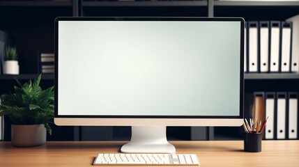 a computer on a desk