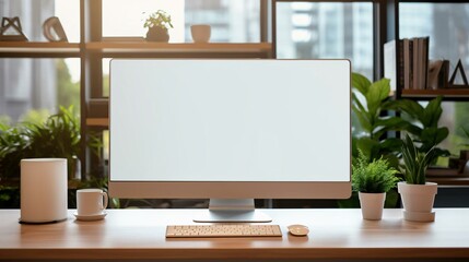 a computer on a desk