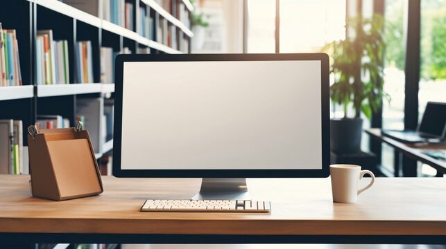 A Computer On A Desk