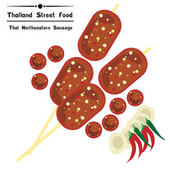 Thailand Street Food Thai Northeastern Grill Sausage