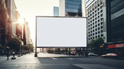 Deurstickers a large billboard in a city © KWY