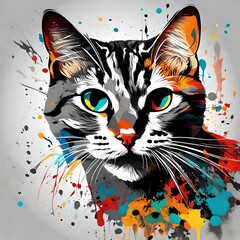 cat face vector 