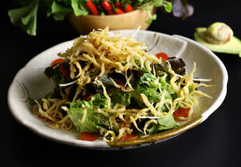 Fried shirauo Salad