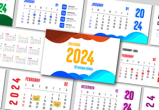 Colourful Calendar 2024 Presentation
