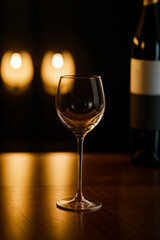 wine glass and bottle