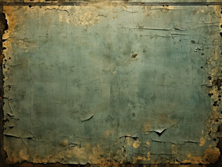 Distressed Vintage Paper with Faded Green and Torn Edges