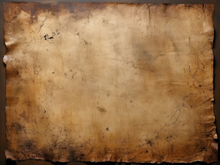 Vintage Parchment Paper with Antique Brown Ink Smudges