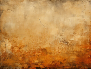 Oil-Stained Vintage Paper with Rustic Orange Grunge Effect