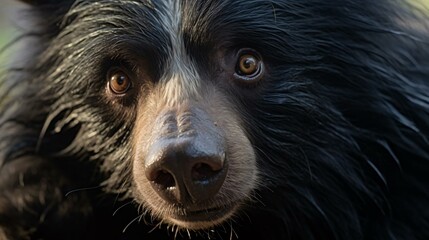 a close up of a black animal