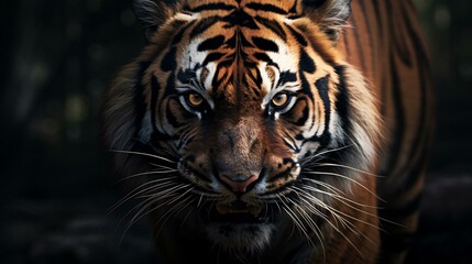 Obraz premium a tiger looking at the camera