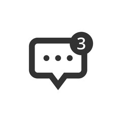 Chat speech bubble and dialog balloon line style vector icon - 673617743