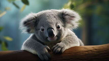 Fototapeta premium a koala bear on a tree branch