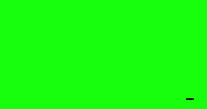 Chroma key self drawing continuous line animation icon presentation chart fall