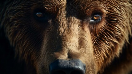 a close up of a bear