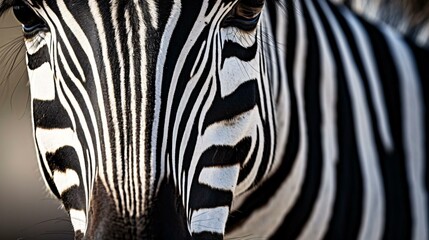 a close up of a zebra