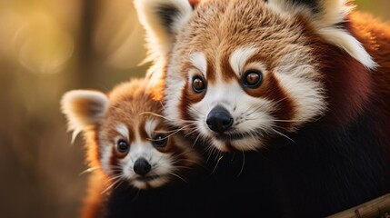 Fototapeta premium a couple of raccoons