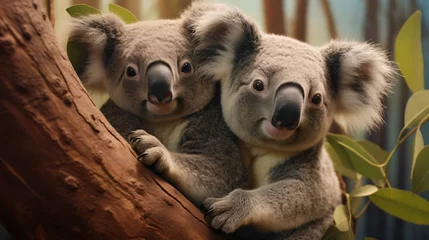 Foto op Plexiglas koalas in a tree © KWY