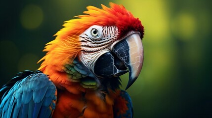 Fototapeta premium a colorful bird with a black beak