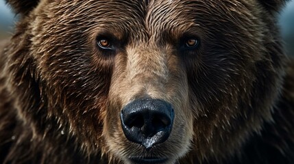 a close up of a bear