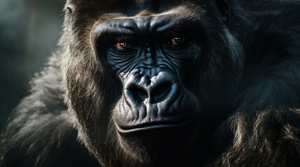 Obraz premium a close up of a gorilla