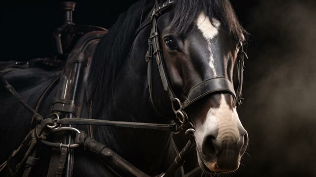 a horse with a saddle