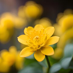 Fototapeta premium yellow flower close up