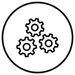 Cogwheel Vector Icon Design Illustration
