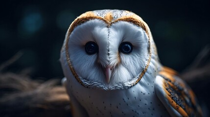 a white and brown owl