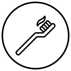 Toothbrush Vector Icon Design Illustration