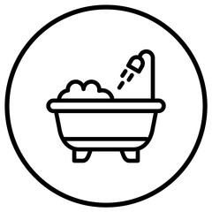 Bathtub Vector Icon Design Illustration