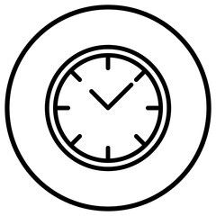 Wall clock Vector Icon Design Illustration