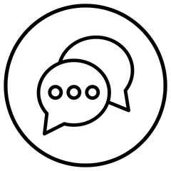 Chat Vector Icon Design Illustration
