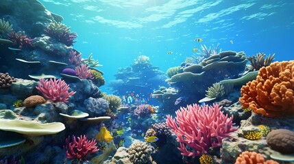 Fototapeta na wymiar a coral reef with fish