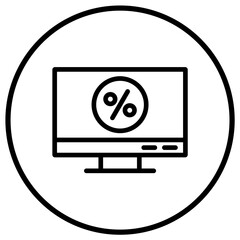 Percentage Vector Icon Design Illustration