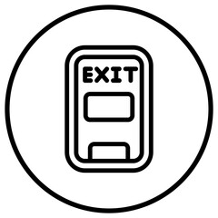 Emergency exit Vector Icon Design Illustration