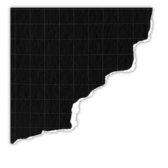 grid  black paper lines Graph ripped message torn paper edge sheet strip page corner header decoration collage for message note page or banner cardboard blank memo frame