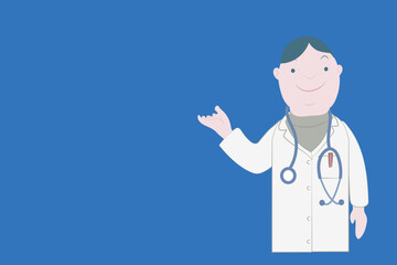 doctor with a stethoscope presents